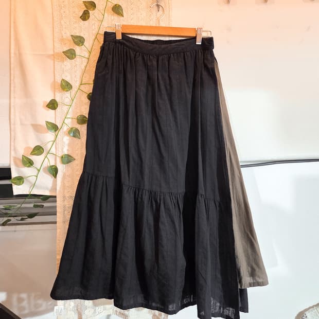 트임 포인트 롱스커트