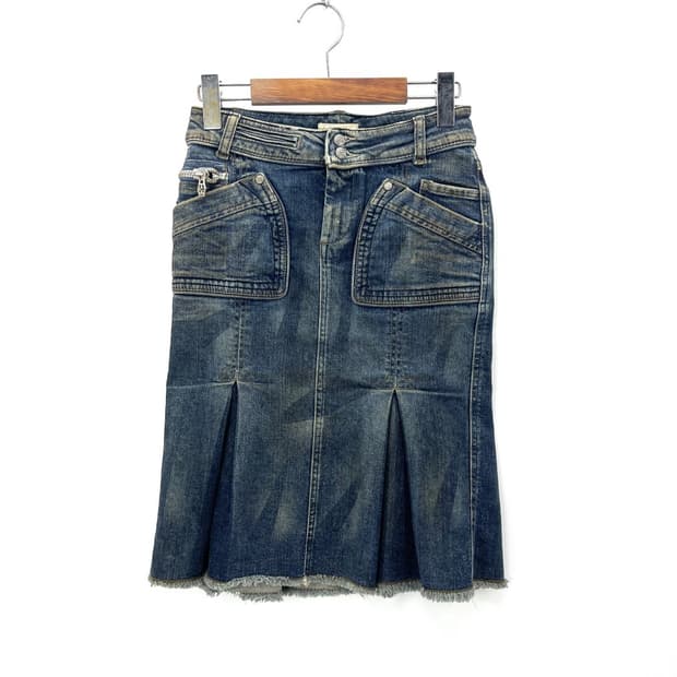 [Diesel] 디젤 플리츠 머메이드 데님스커트