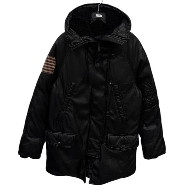 폴로랄프로렌 데님앤서플라이 레더 다운 패딩