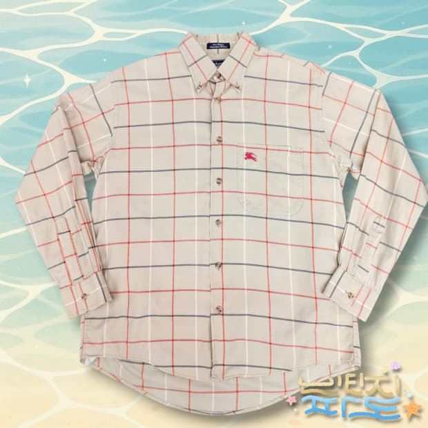 100 90s 버버리 미국제 체크셔츠