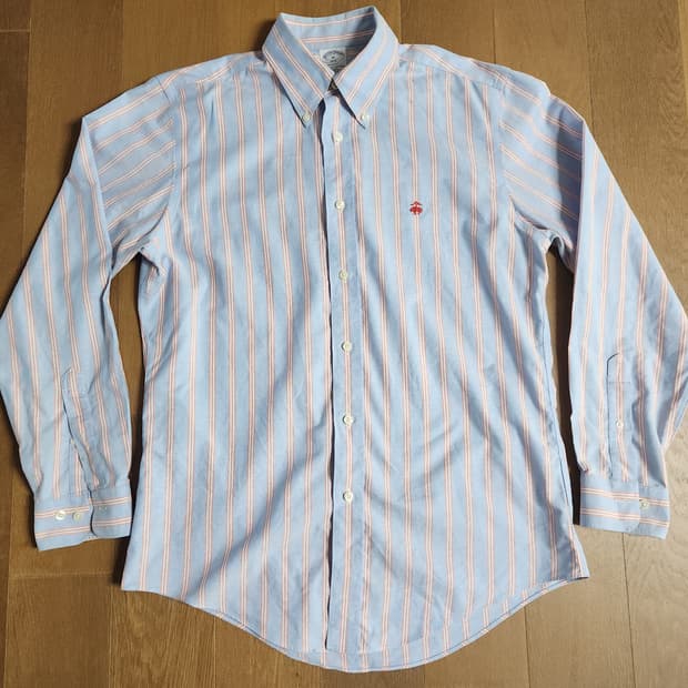 브룩스브라더스 리젠트핏 블루 핑크 옥스포드셔츠