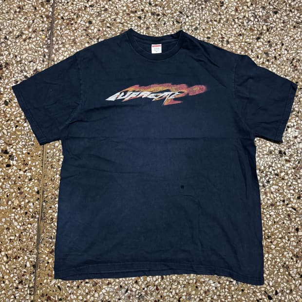 [XL] Supreme 슈프림 불꽃 로고 반팔티