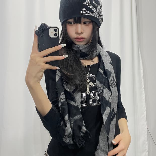 🎸블랙&그레이 머플러🎸