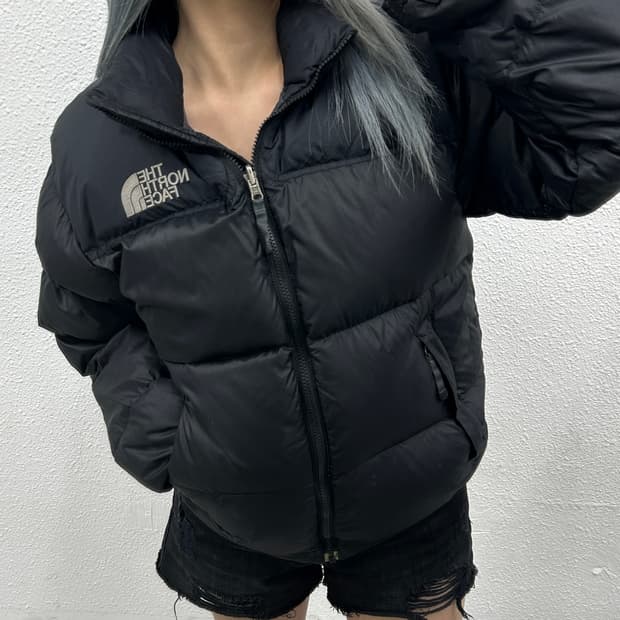 노스페이스 1996 눕시 블랙 패딩 S ( 남녀공용 )