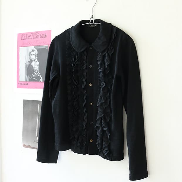 꼼데가르송 트리콧 프릴 셔츠 가디건 