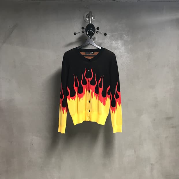 모스키노 블랙 패턴 가디건 100