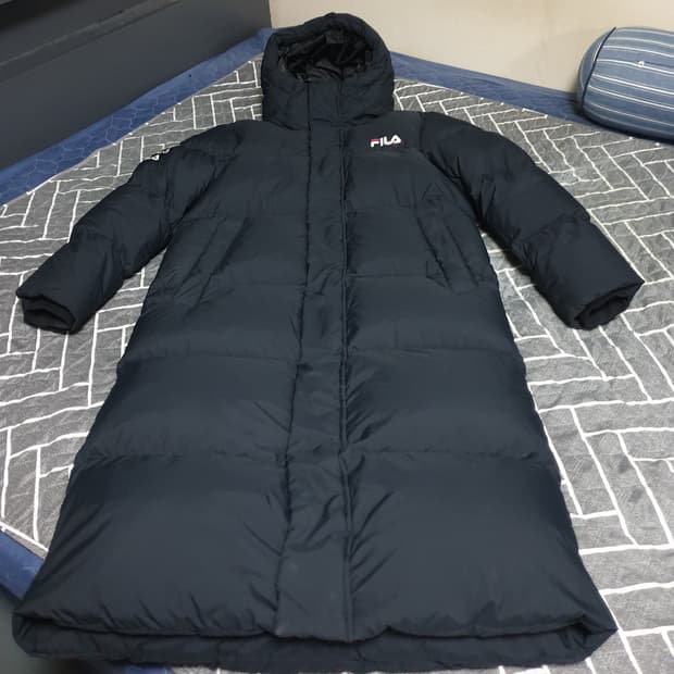 한정판 FILAx우왁굳 시즌1차 알자르타카르센 구스다운 롱패딩 (M)
