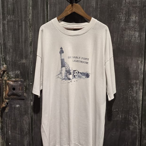 90s Lighthouse T-shirt / made in U.S.A