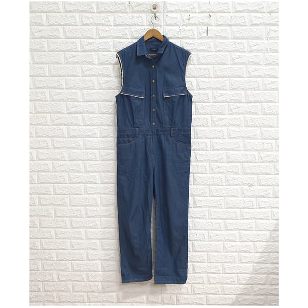 SYSTEM 시스템 데님 점프수트 66