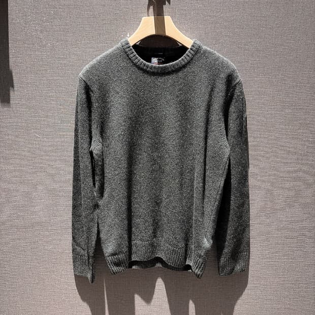 (정품/새상품) 폴앤샤크 남성 차콜 그레이 슬리브 와펜 울 니트