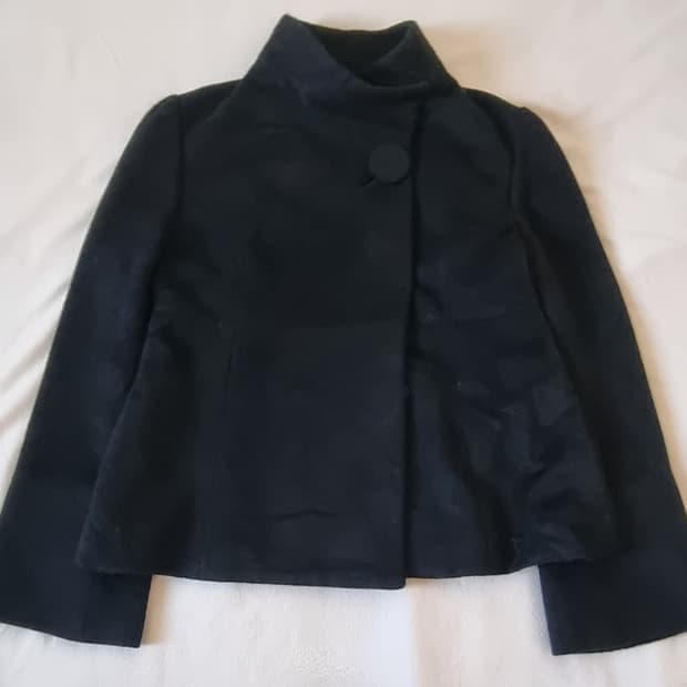 빈티지 모리걸 하구미 갸루 블랙 코트