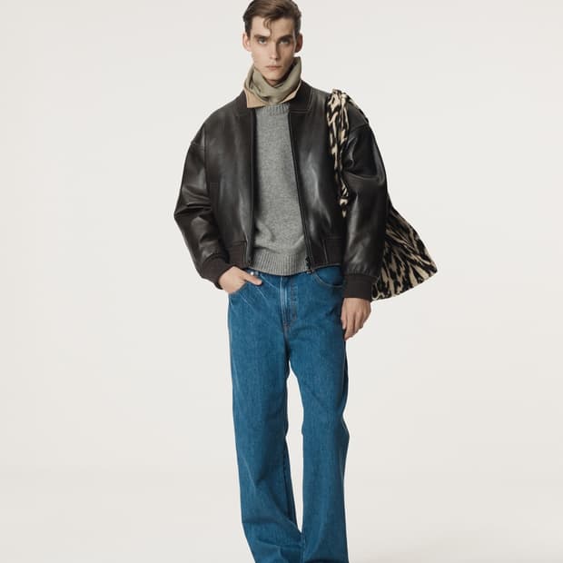 렉토 25FW 빈티지 이펙트 레더 점퍼 자켓 브라운