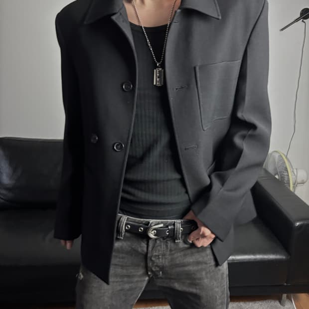 Recto 렉토 카라 블레이저 M