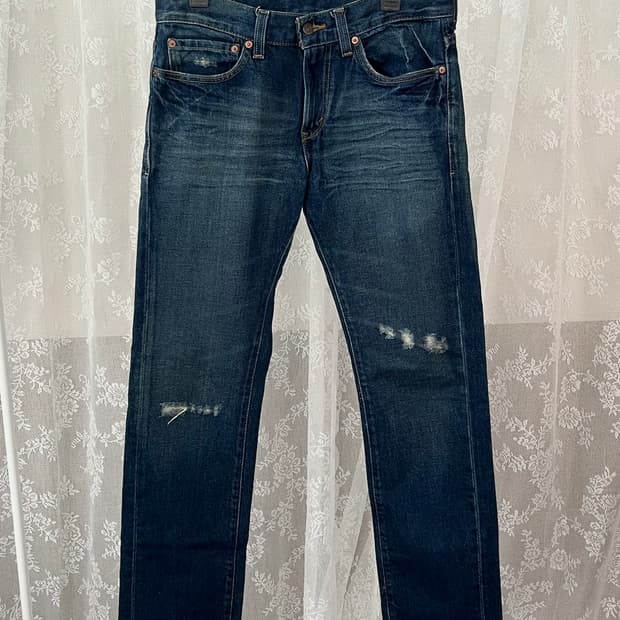 32) 리바이스 511 스키니 데님 팬츠 진청