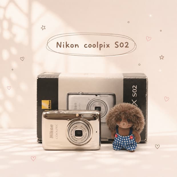 니콘 쿨픽스 S02 실버 ✨ 손안에 쏙 들어오는 초소형 감성디카 💕