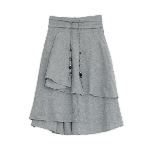 허그유어스킨 스타 플레어드 미디 스커트