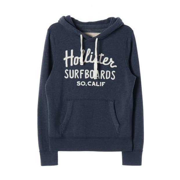홀리스터 빈티지 로고 서프보드 기모 후드티 M