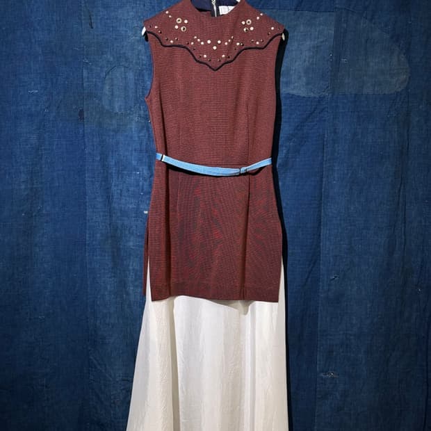 44-55 ) TOGA ARCHIVES Stud Western Dress