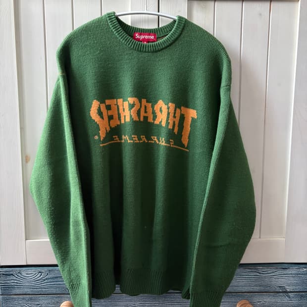 슈프림 트레셔 니트 그린 m사이즈