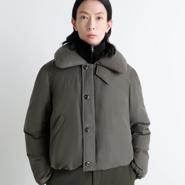 [34,36]르메르 25fw 숏 푸퍼 패딩/다크 에스프레소
