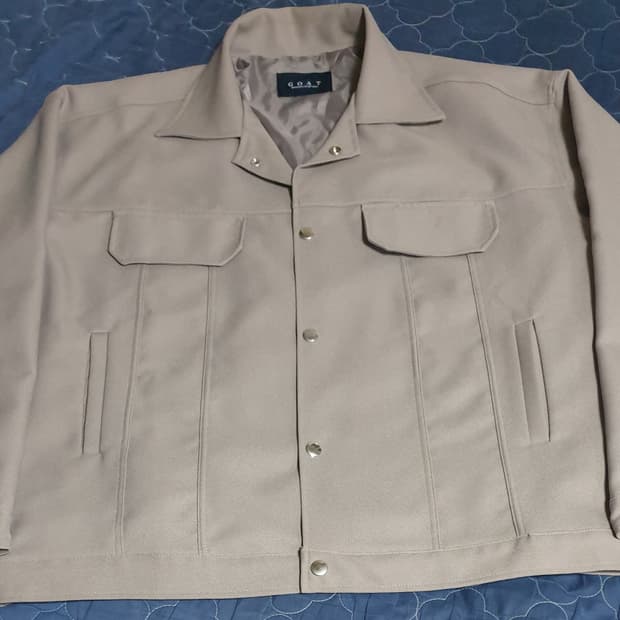 오버핏 블루종 트러커 자켓 애쉬그레이 (XL)
