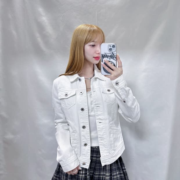 폴로 랄프로렌 진스 화이트 데님 자켓 