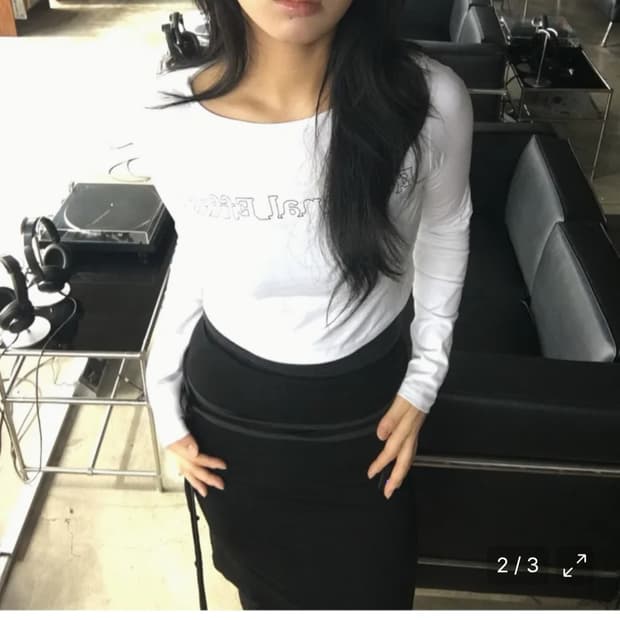 제니 착용) 2000아카이브 레이어드 스커트 팬츠