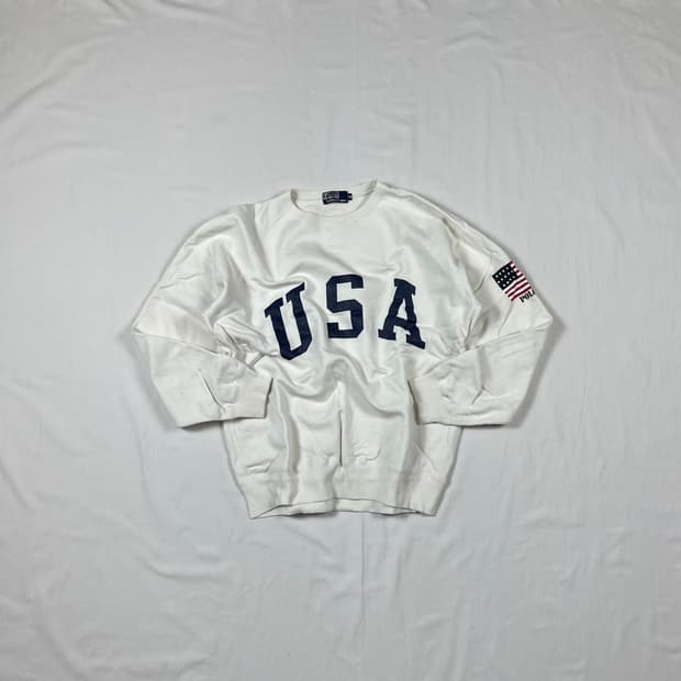 90‘s 폴로랄프로렌 og usa 성조기 맨투맨