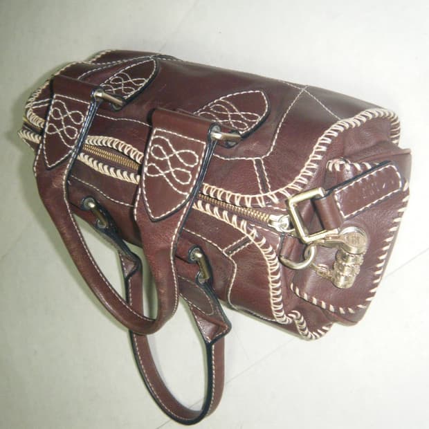 Y2k 오리엔탈 오네갸루 페어리 웨스턴 브라운 숄더백