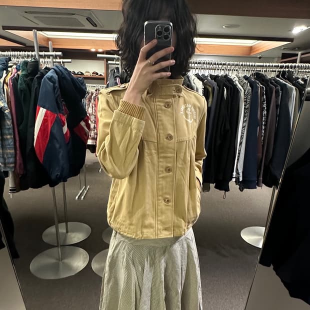 M)휴스턴 빈티지 마린 내셔널 베이지 코튼 자켓