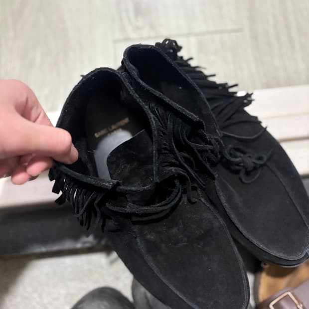 생로랑 프린지 부츠 42