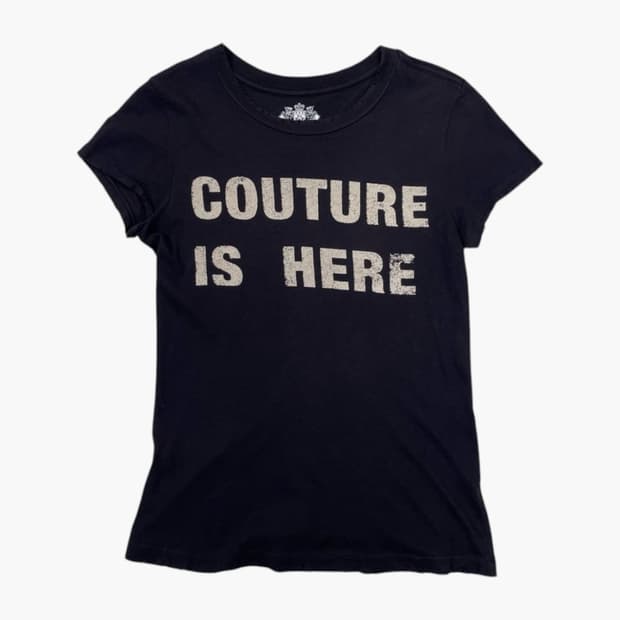 쥬시꾸뛰르 Juicy Couture 딥네이비 데미지 반팔 티셔츠 34