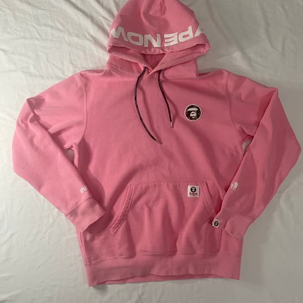 베이프 에이프 후드티 핑크컬러