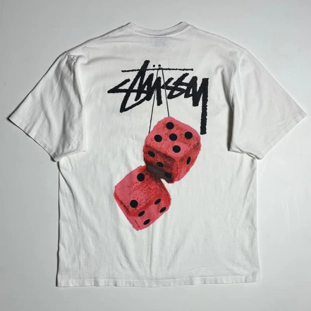 스투시 STUSSY 퍼지 다이스 코튼 반팔 티셔츠 R1395
