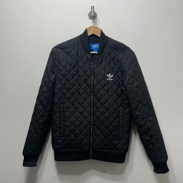 아디다스 블랙 경량 퀄팅 자켓 집업 M 