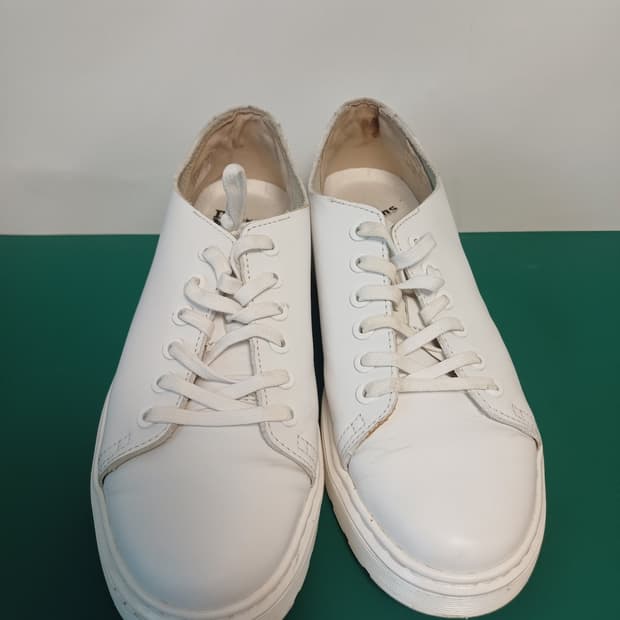 Dr.Martens 닥터마틴 단테 올화이트 레더 스니커즈 UK7(260)