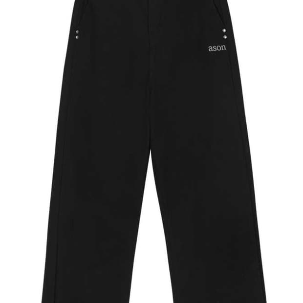 ASON SMOG WIDE PANTS / BLACK