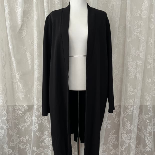 L) 코스 COS 여성 롱 가디건 블랙