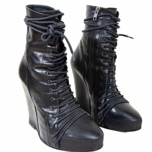 rare* Ann Demeulemeester Lace-up wedge