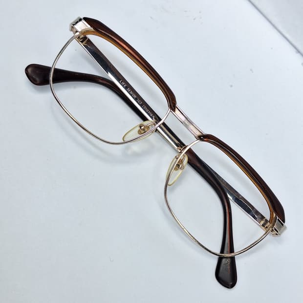 80s 일본 빈티지 장인 수제 하금테 안경테 LIFE SENIOR 103