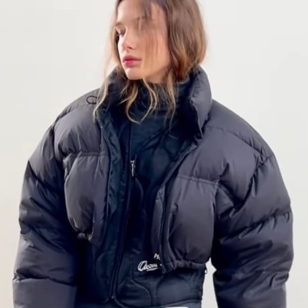 아우어솔티 덕다운 숏패딩