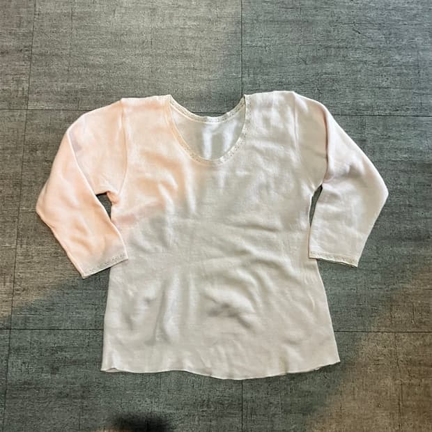 일본빈티지 Makea 달천깔페어리 레이스 긴팔티셔츠