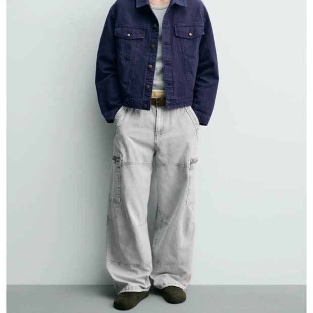 자라 zara 워싱 릴렉스핏 재킷