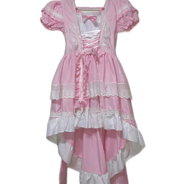 로리타 핑크 레이스 드레스