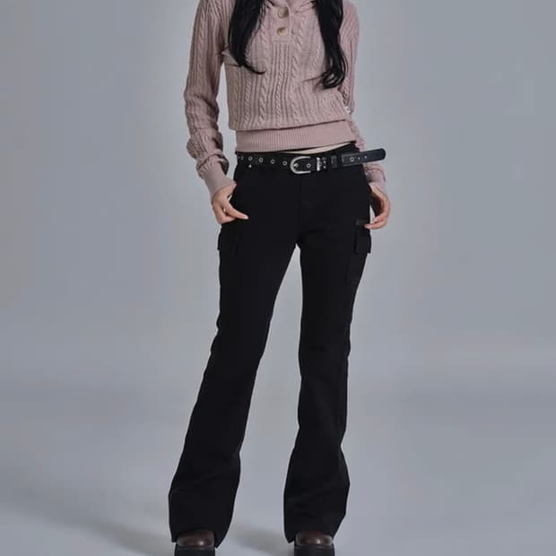 애즈온 MINUTES CARGO PANTS BLACK S