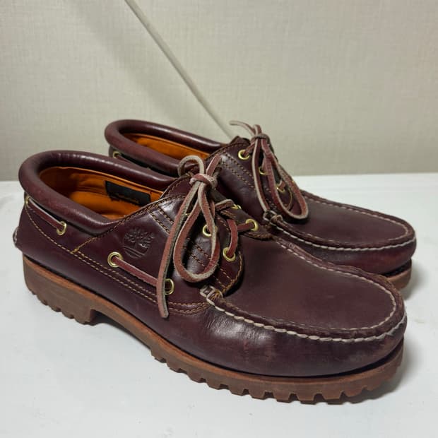 팀버랜드 보트슈즈 버건디 270