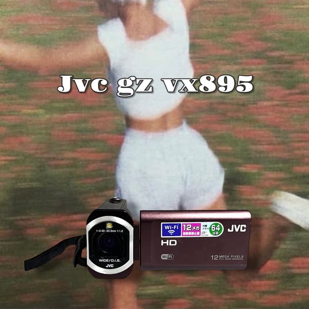 원격조정 가능 !!/ A급/ jvc gz vx895 빈티지 캠코더 브라운