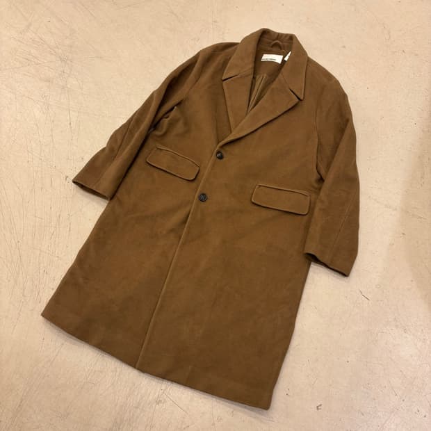 비슬로우 브라운 더블 롱코트