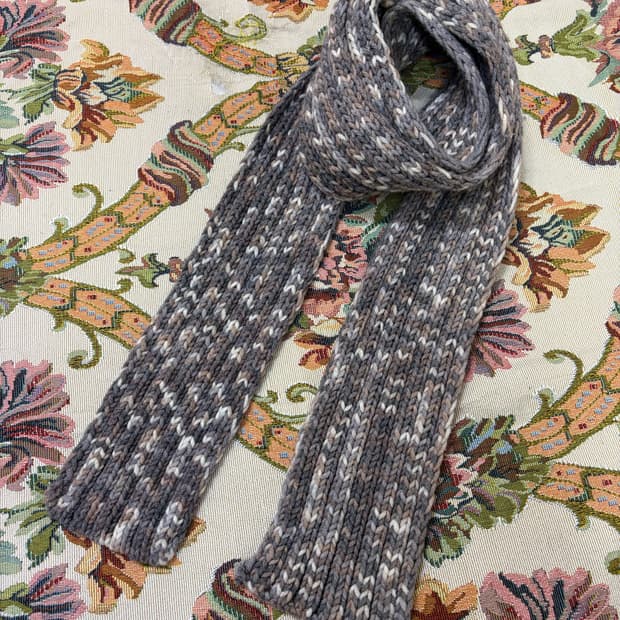 히피 모리 그레이 뜨개질 머플러