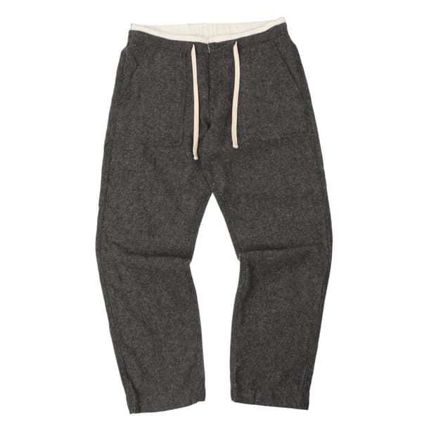 빔즈 헤링본 울 드로스트링 팬츠